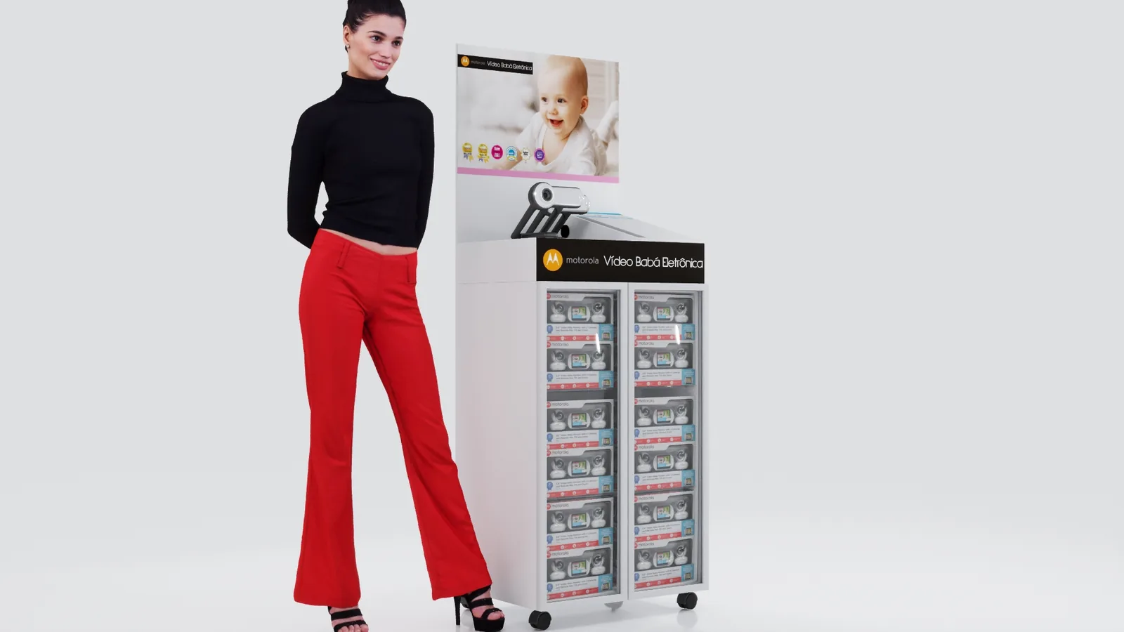 Expositor baba Motorola: presença de marca com escala, atmosfera e intenção - imagem 4