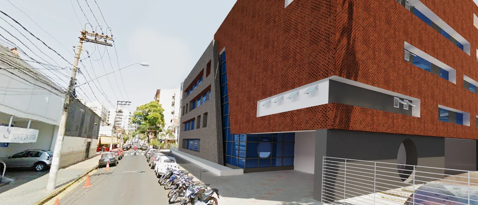 Fachada Faculdade: experiência espacial com leitura premium e foco comercial - imagem 1