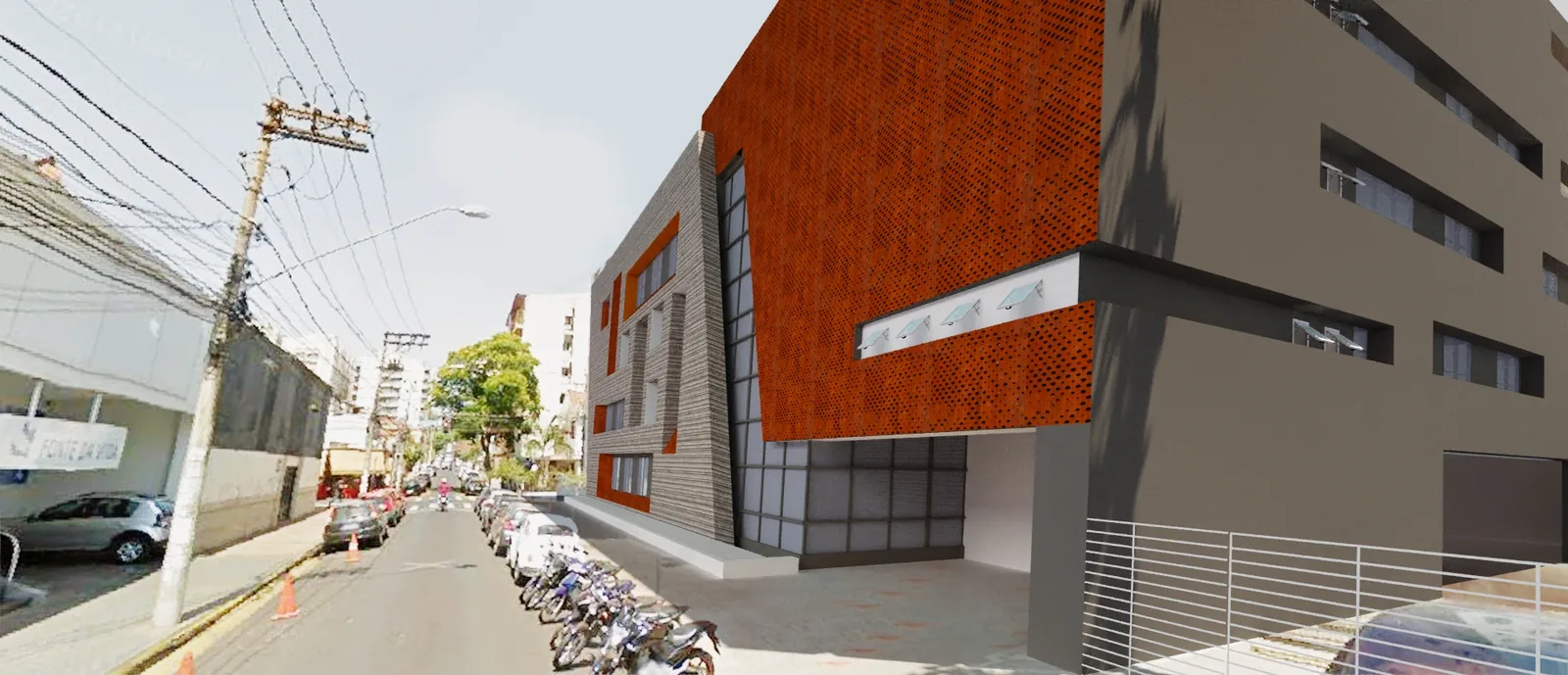 Fachada Faculdade: experiência espacial com leitura premium e foco comercial - imagem 3