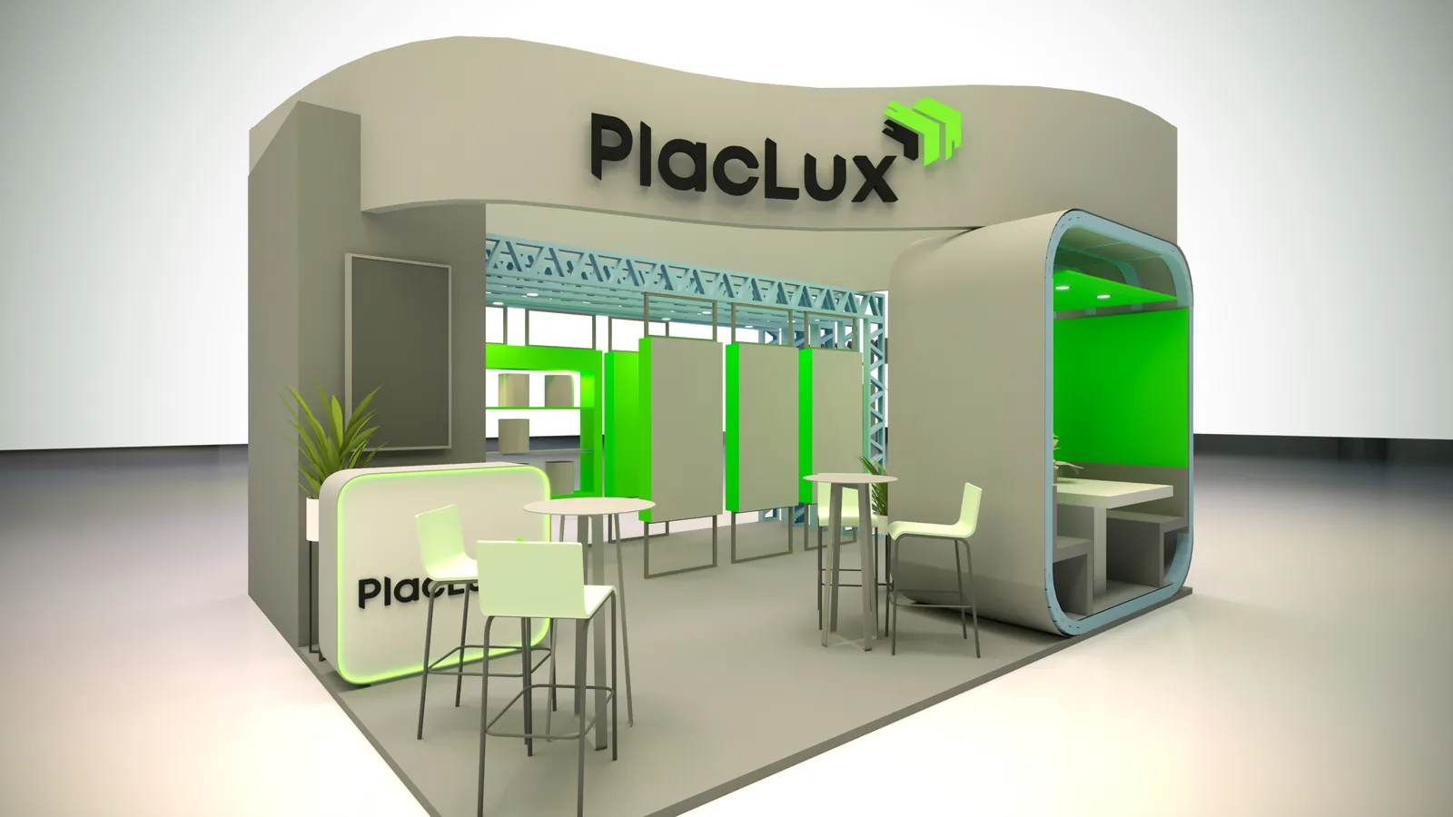 PLACLUX: projeto cenográfico com presença, ritmo e clareza comercial - imagem 1