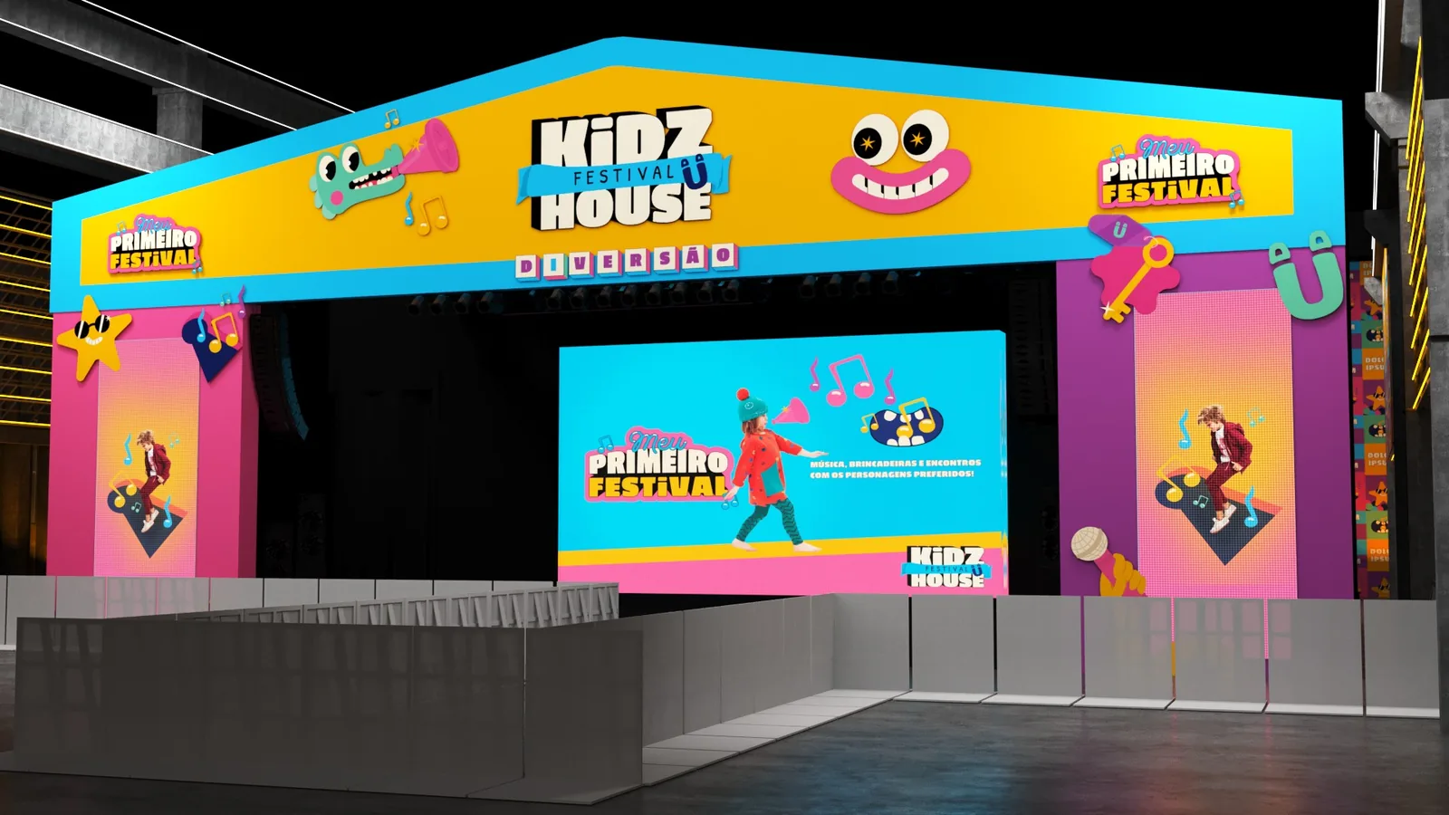 KIDZHOUSE Palco: projeto cenográfico com presença, narrativa e leitura comercial - imagem 4