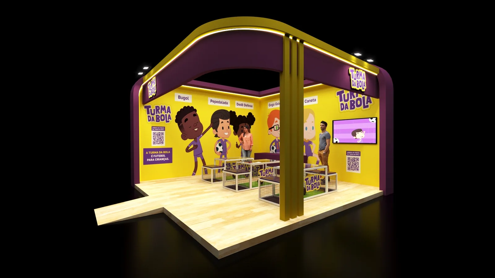Turma da Bola: projeto cenográfico com presença, narrativa e leitura comercial - imagem 2