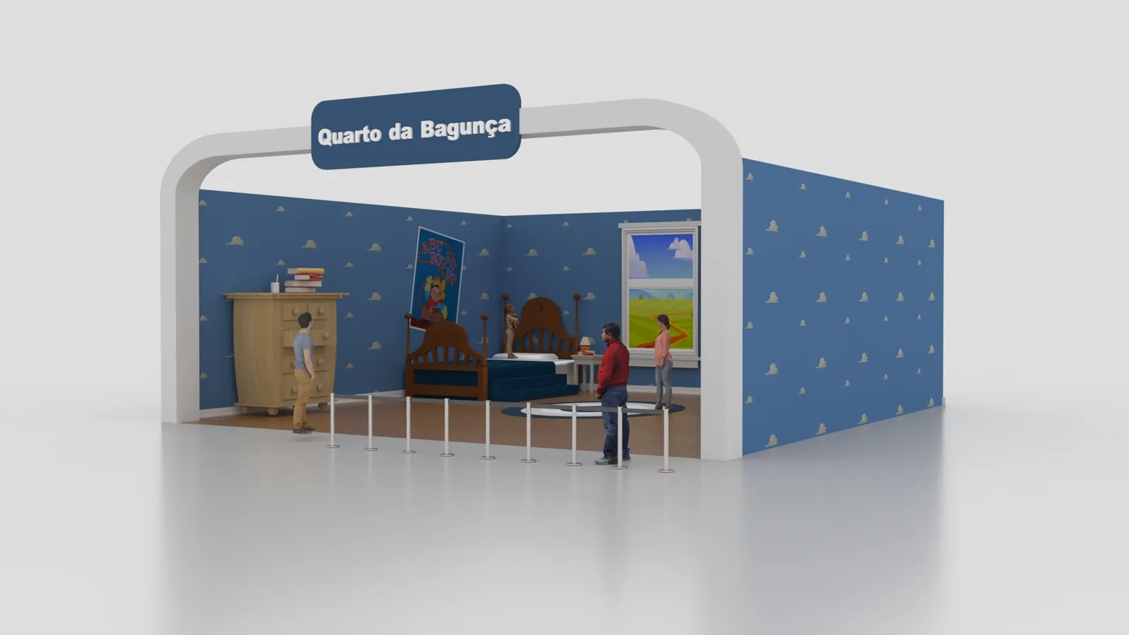 Quarto Bagunça: projeto cenográfico com presença, narrativa e leitura comercial - imagem 6