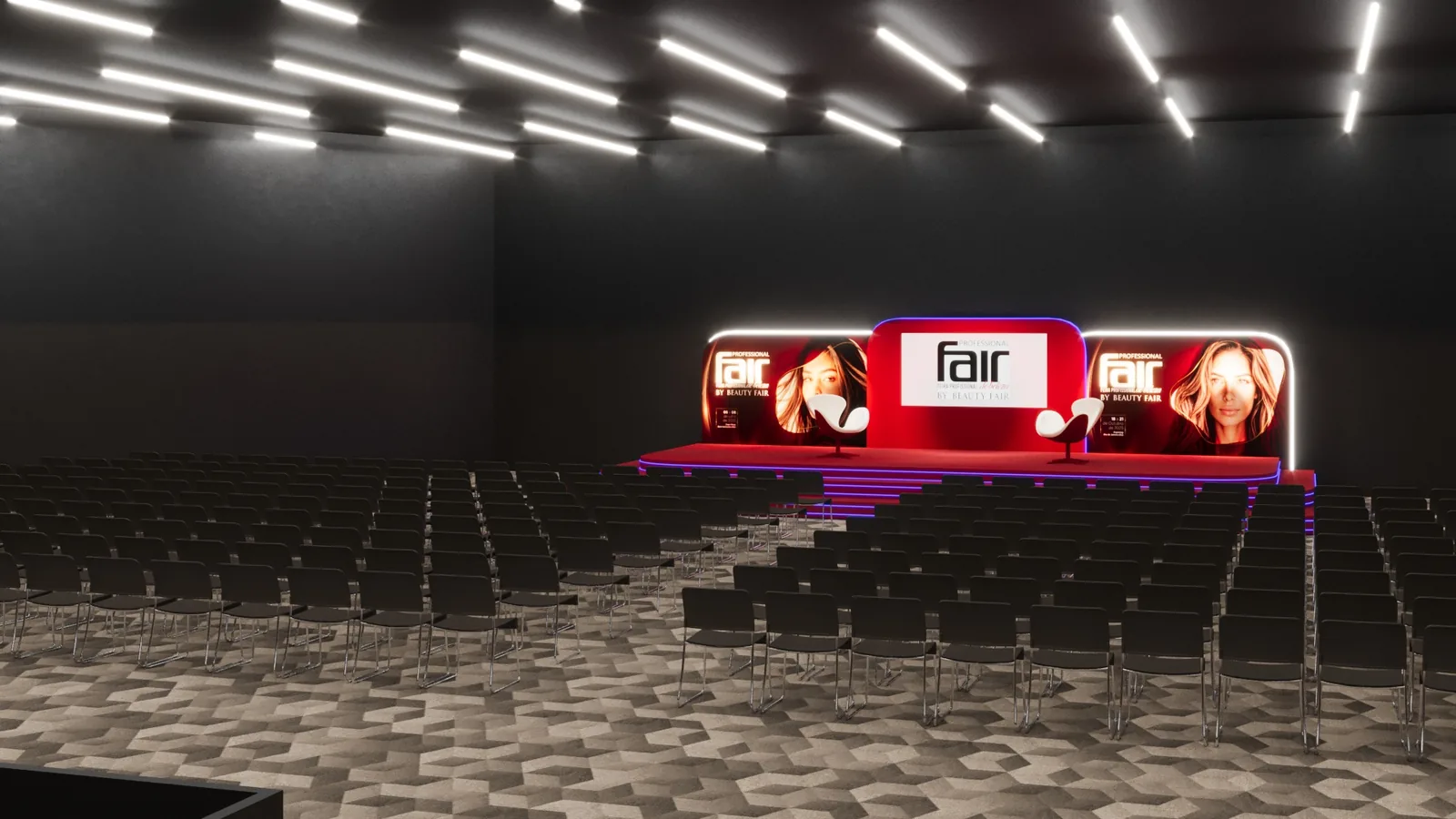 Palcos Beauty: estande de feira com presença, ritmo e clareza comercial