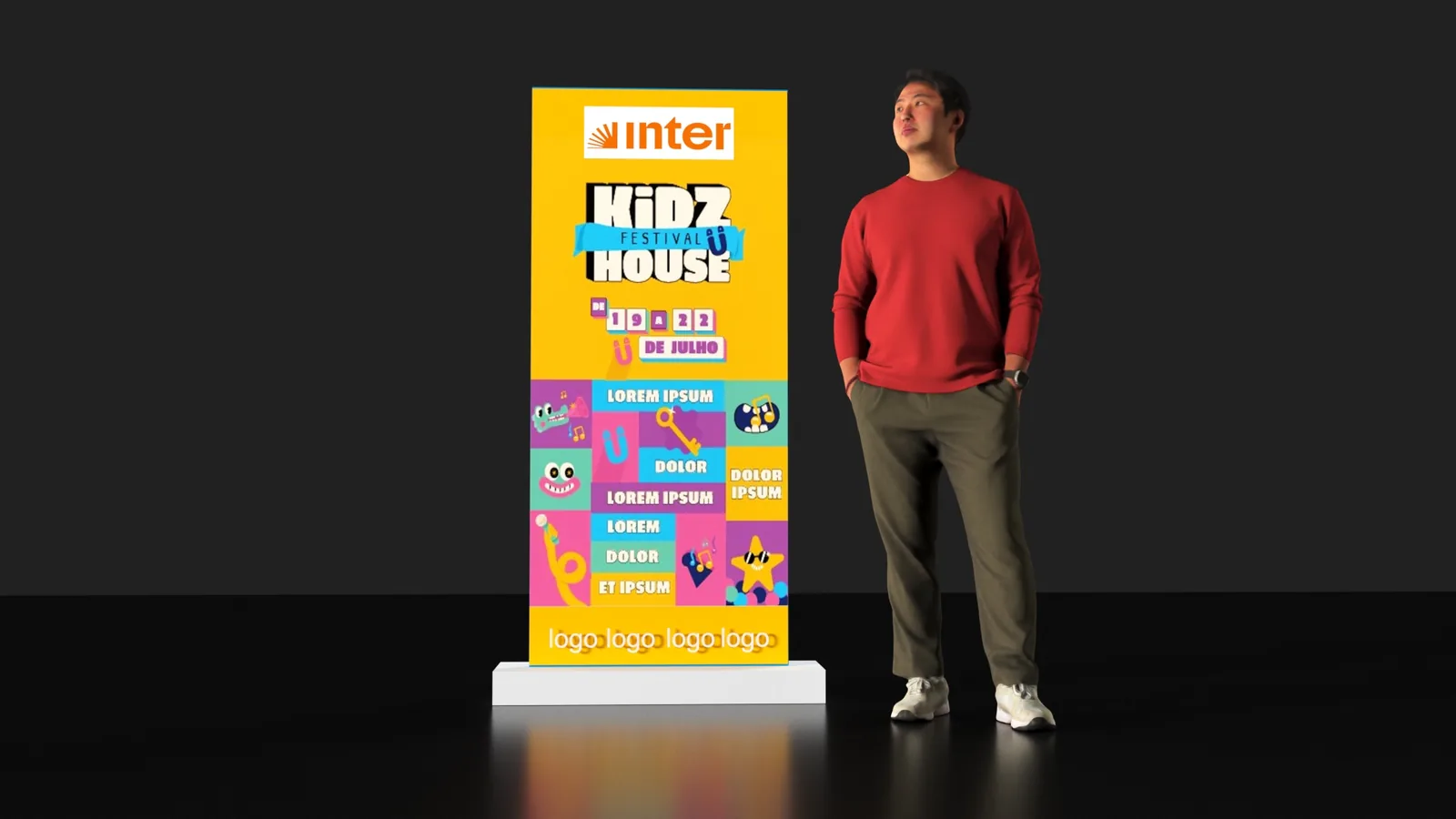 Totem KIDZHOUSE: projeto cenográfico com presença, narrativa e leitura comercial - imagem 2