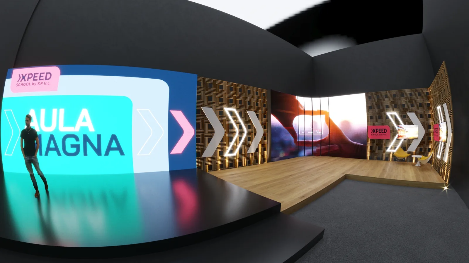 XP Aula Magna: projeto cenográfico com leitura premium e foco comercial - imagem 4