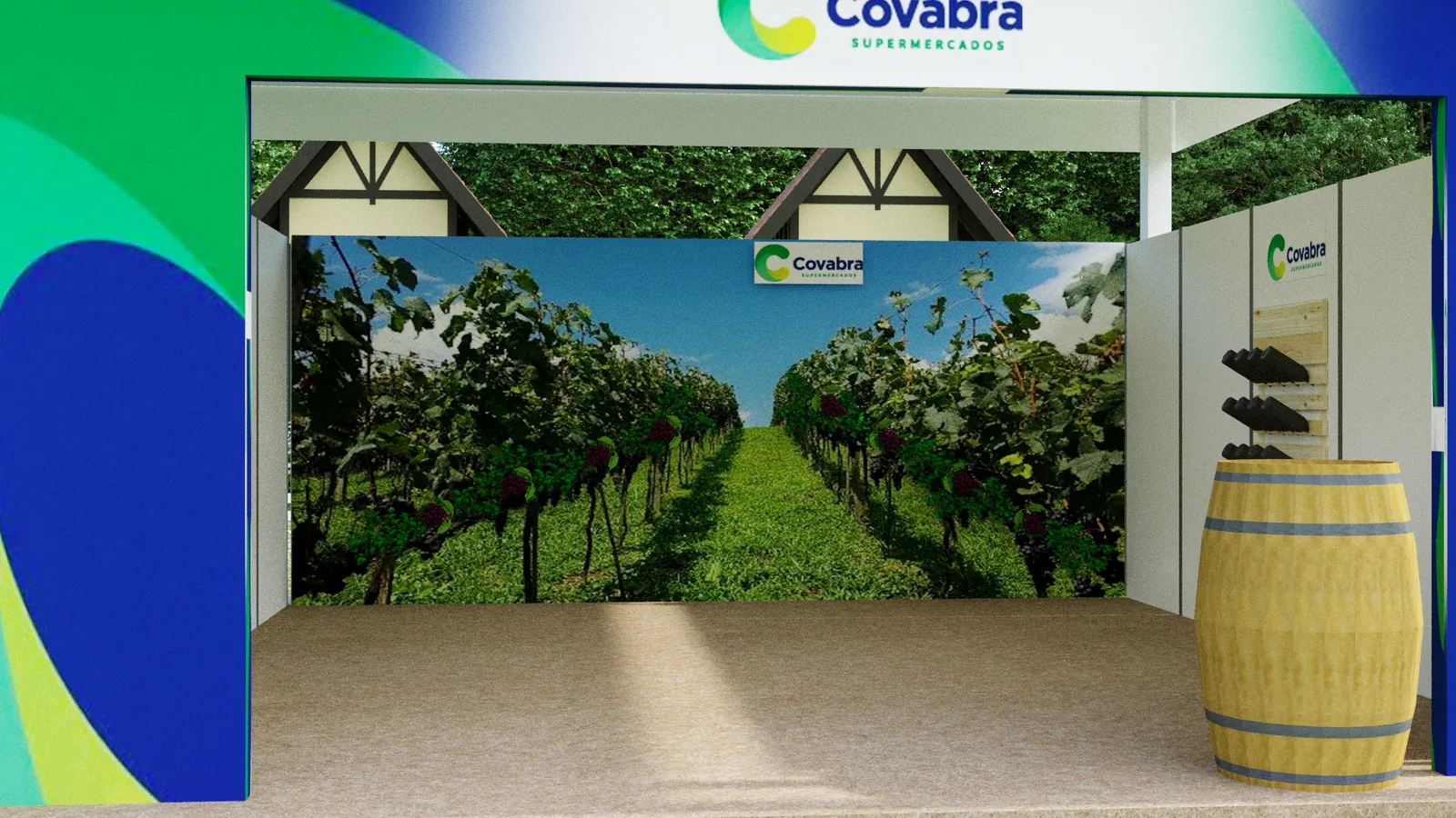 Tenda Uva: projeto cenográfico com leitura premium e foco comercial - imagem 1
