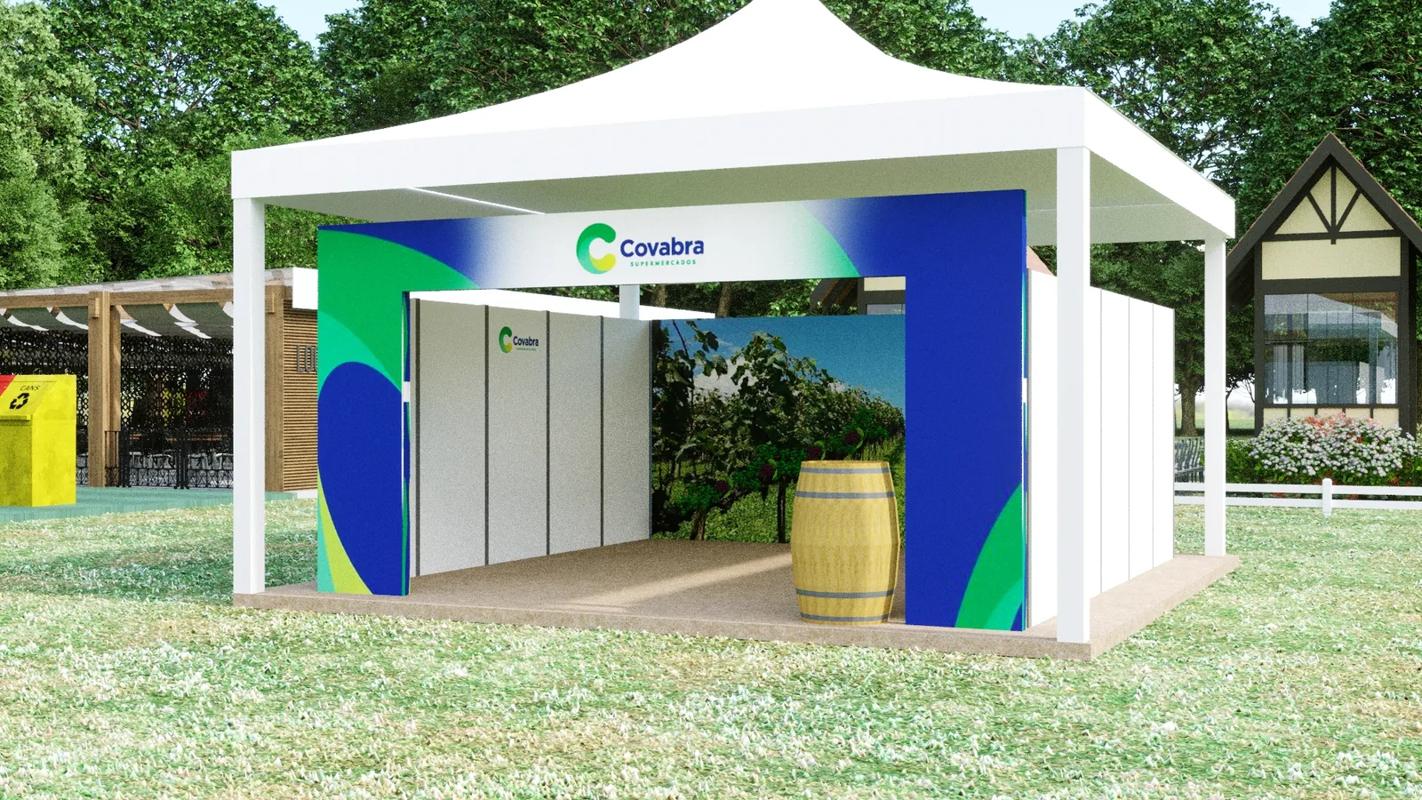 Tenda Uva: projeto cenográfico com leitura premium e foco comercial - imagem 2