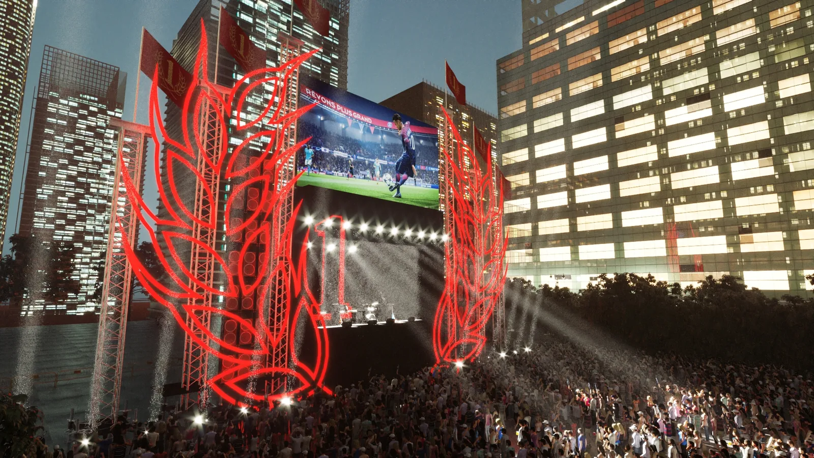 Palco Brahma: imagem 3D e narrativa para defender melhor a ideia - imagem 3