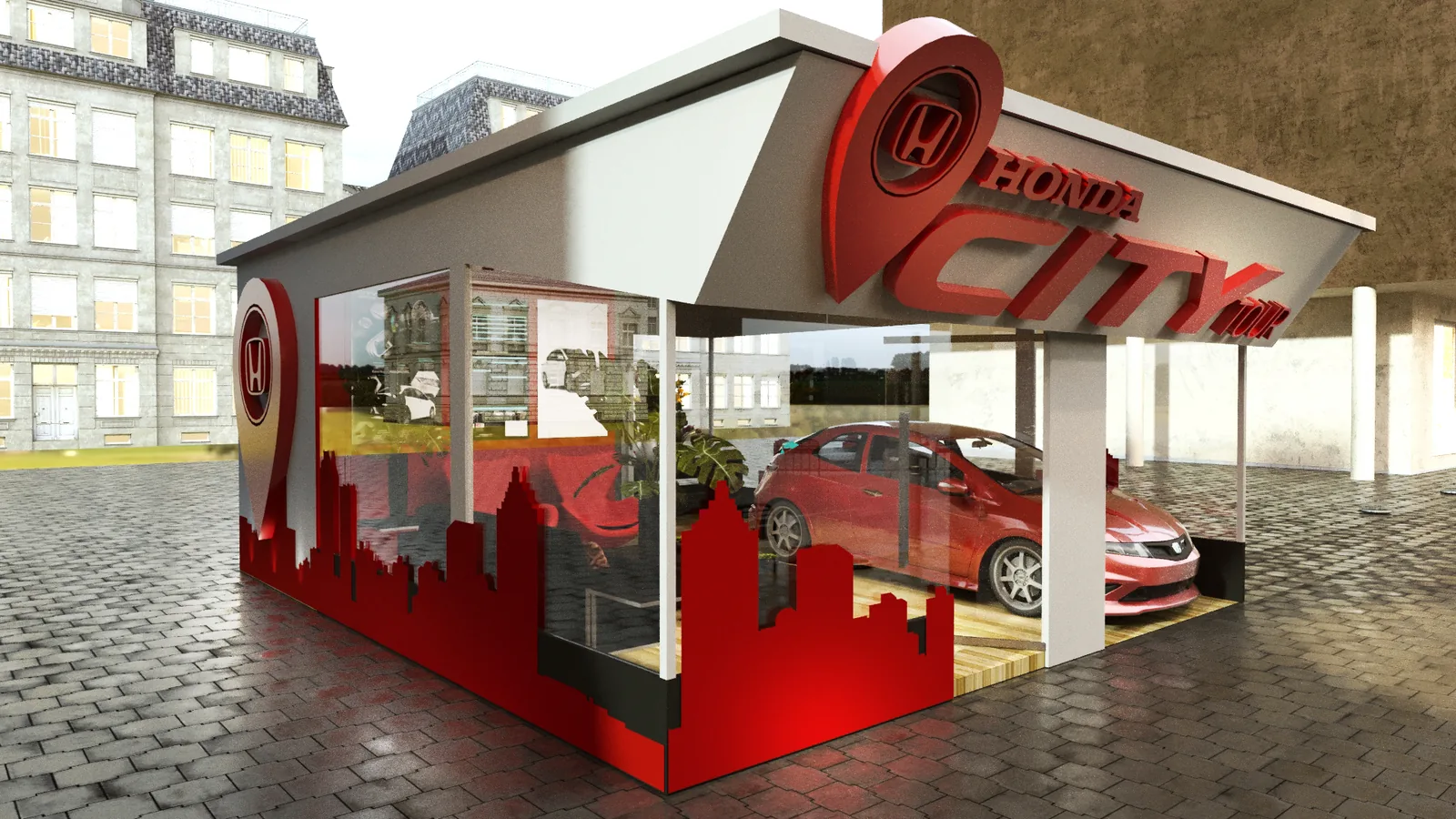 Honda City: projeto cenográfico com leitura premium e foco comercial - imagem 2
