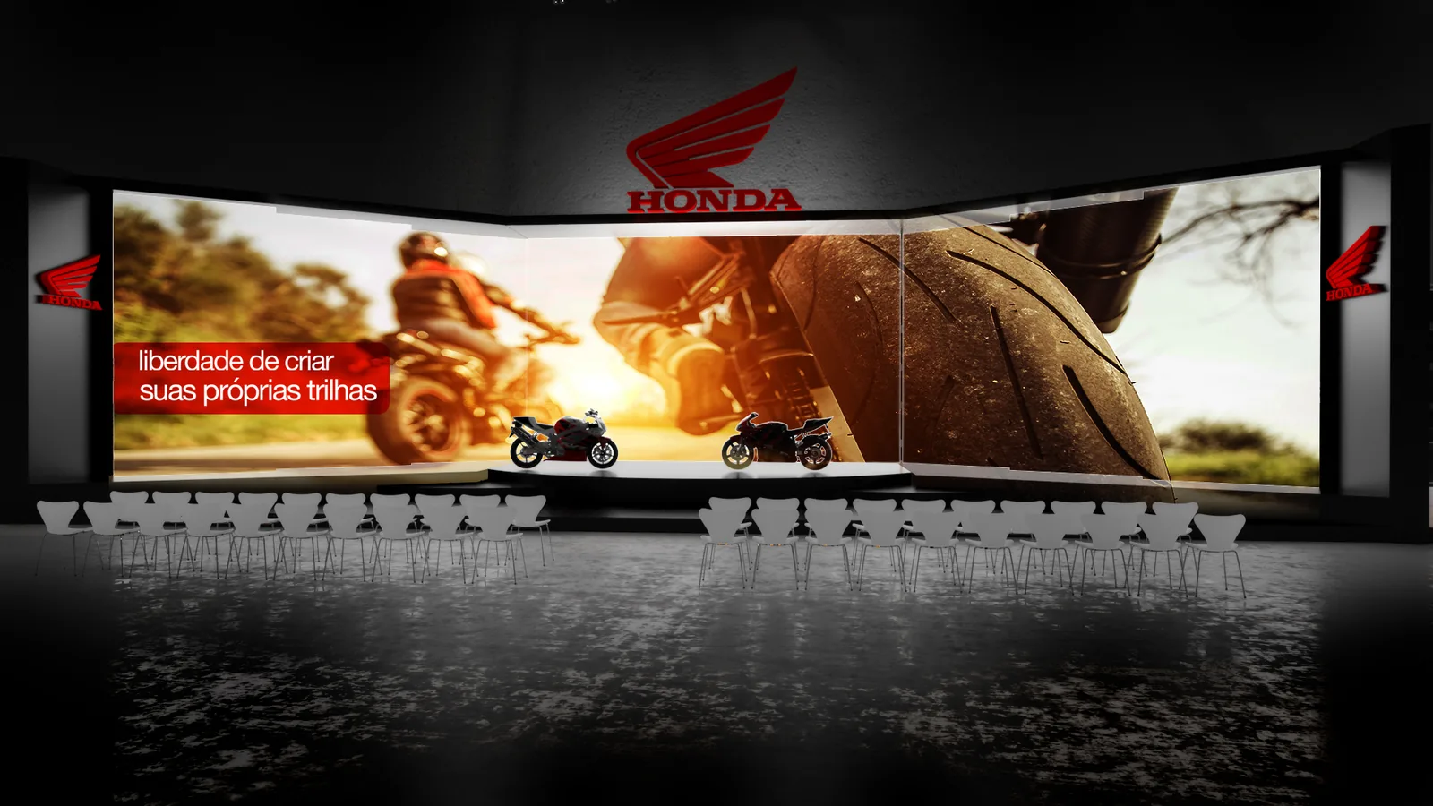 Honda 2 Rodas: presença física com escala, atmosfera e intenção - imagem 1
