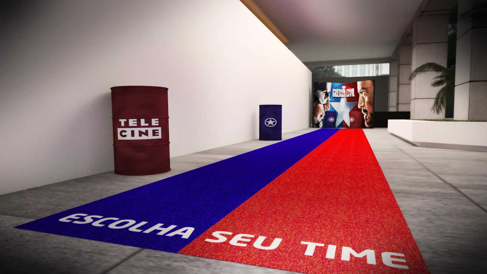 Tele Cine Civil War: imagem 3D e narrativa para defender melhor a ideia - imagem 3