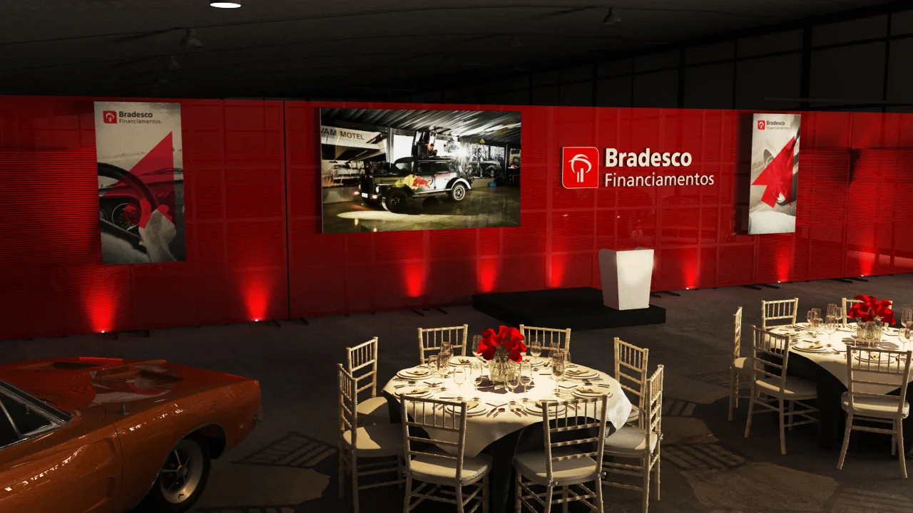 Bradesco: cenografia apresentada com clareza e impacto